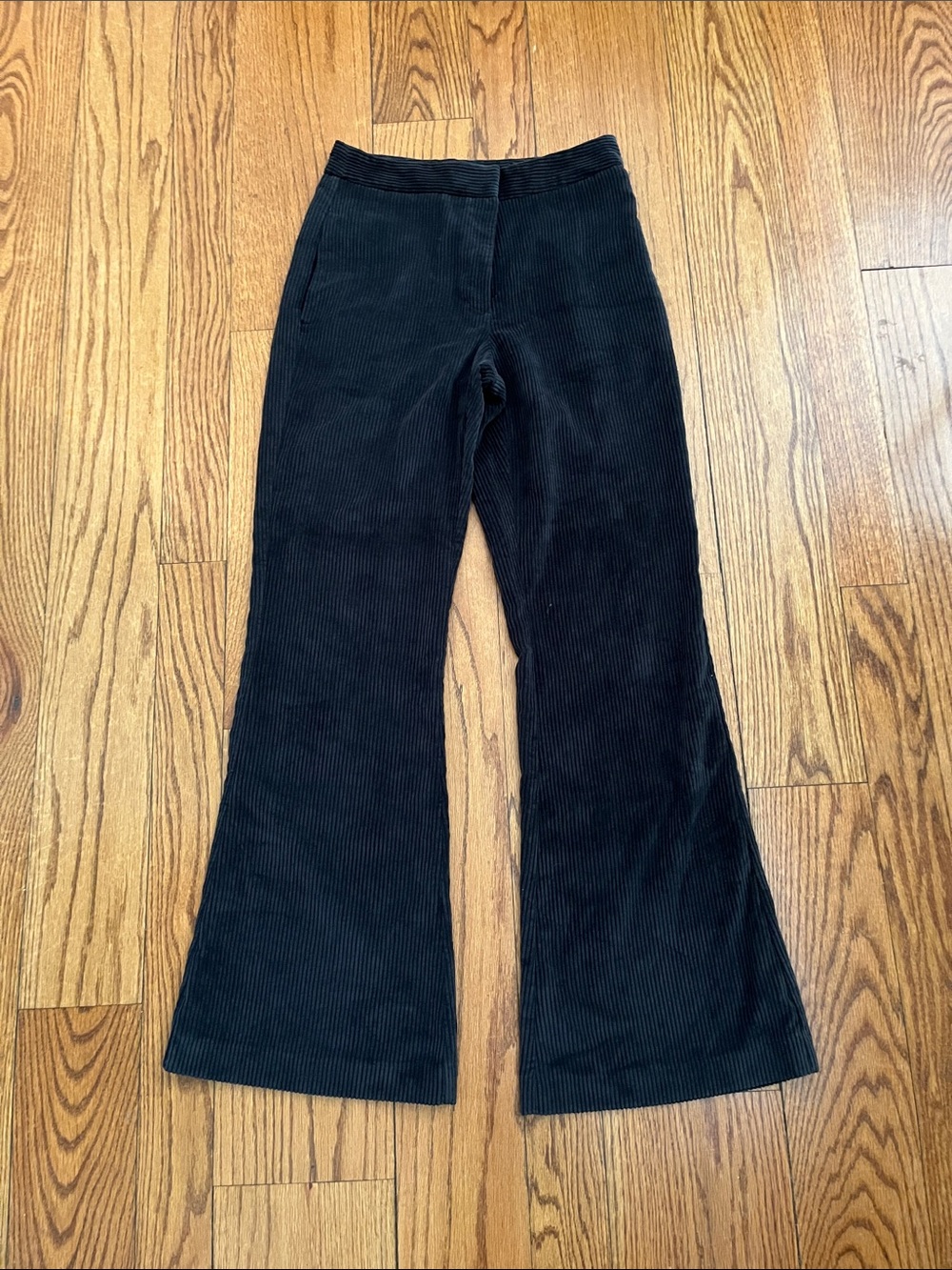 Zara Black corduroy wide leg Trousers women’s small